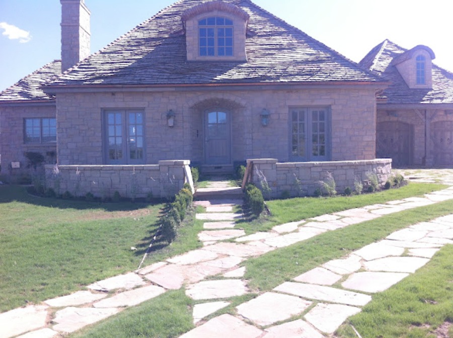 Stone exterior. Breathtaking French cottage in Utah by Desiree Ashworth of Decor de Provence. French country interior design inspiration awaits in this house tour with rustic decor, Gustavian influences, and European country charm! #frenchcottage #frenchcountry #interiordesign