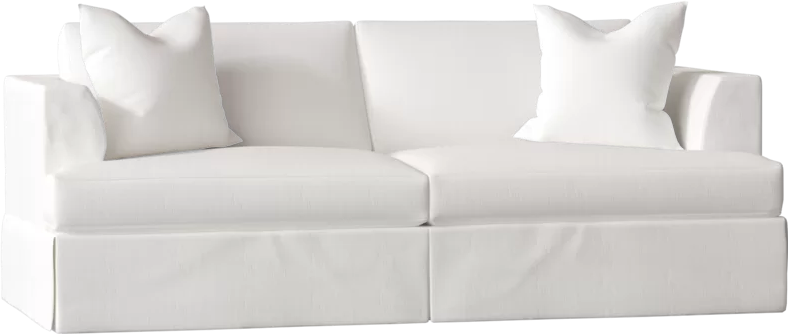 Carly Sofa With Beach White Upholstery
