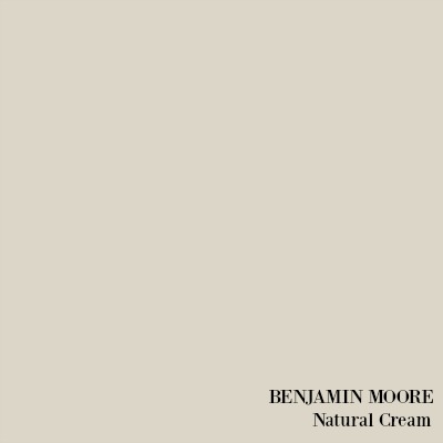 Benjamin Moore Natural Cream paint color.