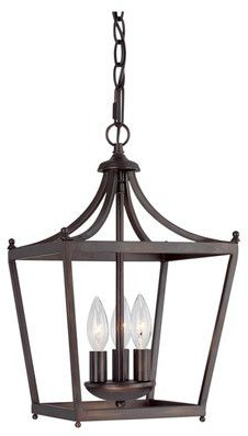 Farmhouse style bronze 3-light lantern. #lanterns #lighting #pendantlight #vintagestyle #frenchfarmhouse