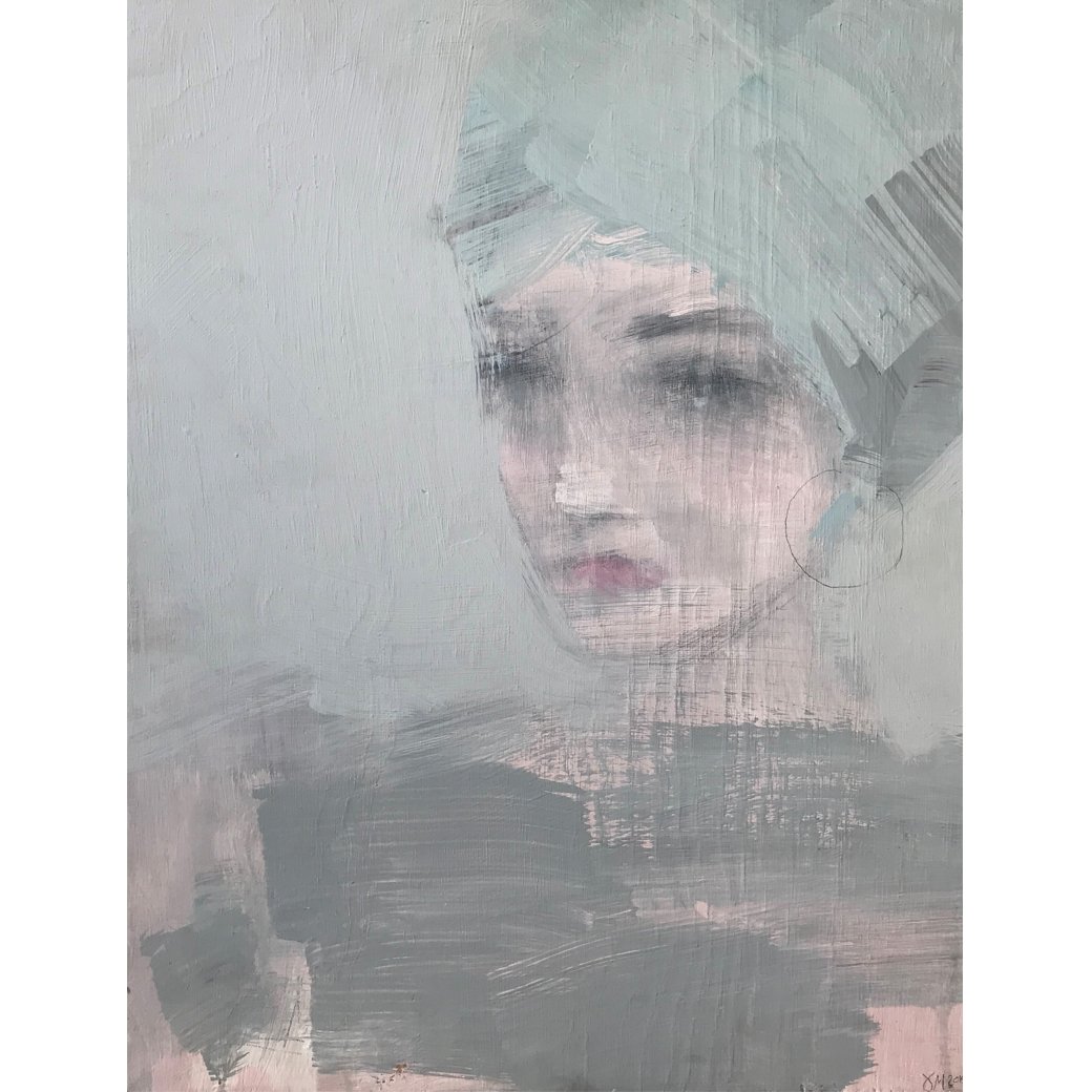 Ethereal and poetic painting (Contradiction 2) by Jorunn Mulen of Norway for Shabby Chic Couture (Rachel Ashwell).