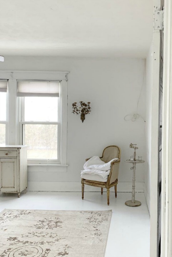 Serene and Scandinavian style in a cottage bedroom by My Petite Maison.
