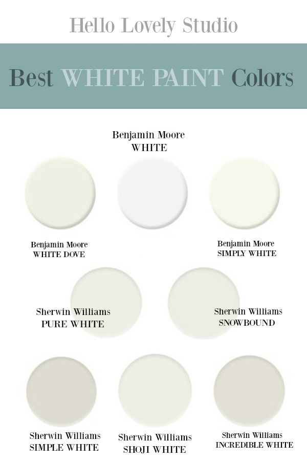 Best White Paint Colors: 6 Favorites Designers Turn To - Hello Lovely