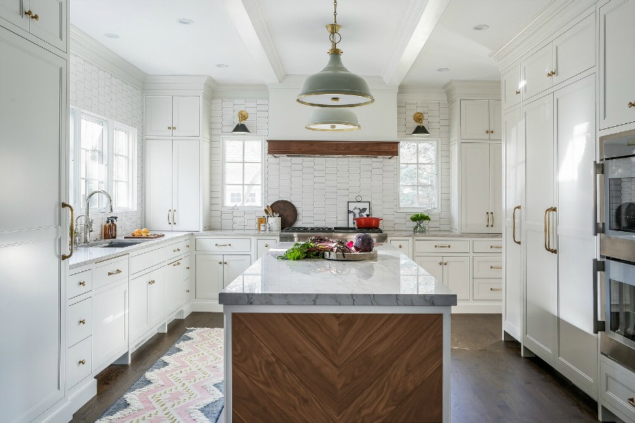grayish white kitchen design