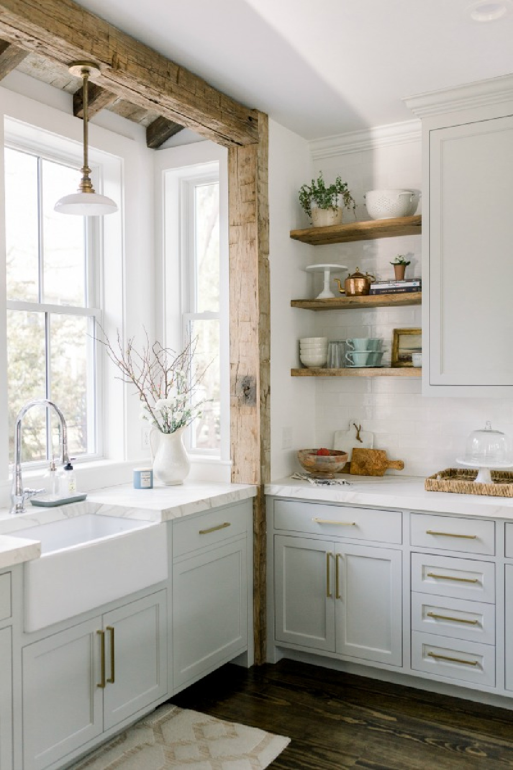 Inspired Kitchens on Instagram: “I love kitchens with the farmhouse sink.  Love the checkered w…