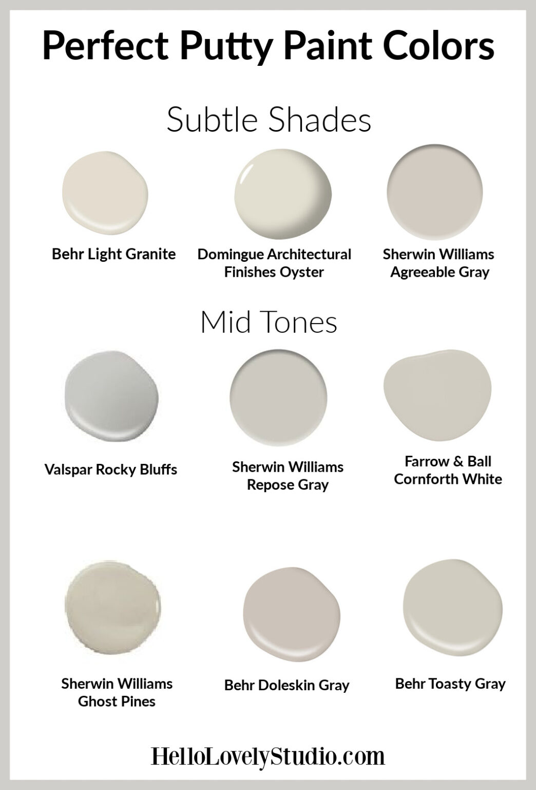 Perfect Putty Paint Colors for Kitchens & Neutral Palettes - Hello Lovely