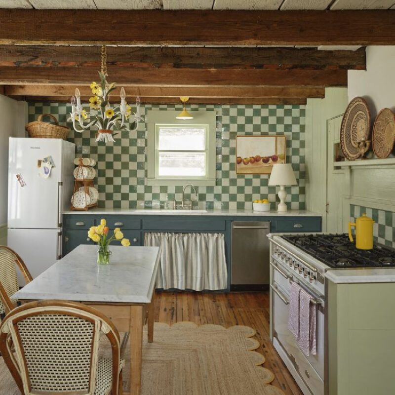 Unexpected Kitchen Paint Colors: Greens, Blues & Grays - Hello Lovely