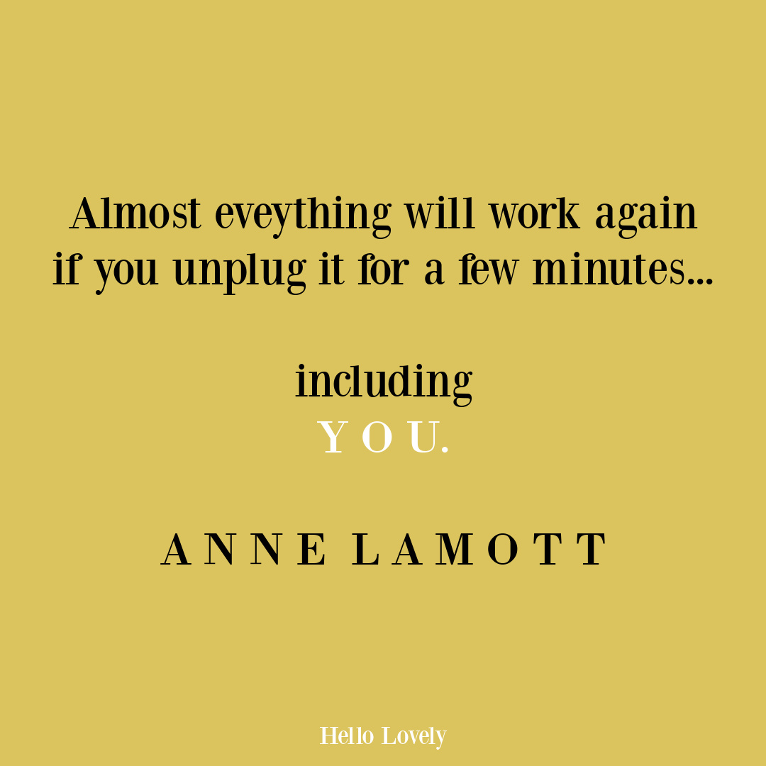 Anne Lamott quote on Hello Lovely Studio.