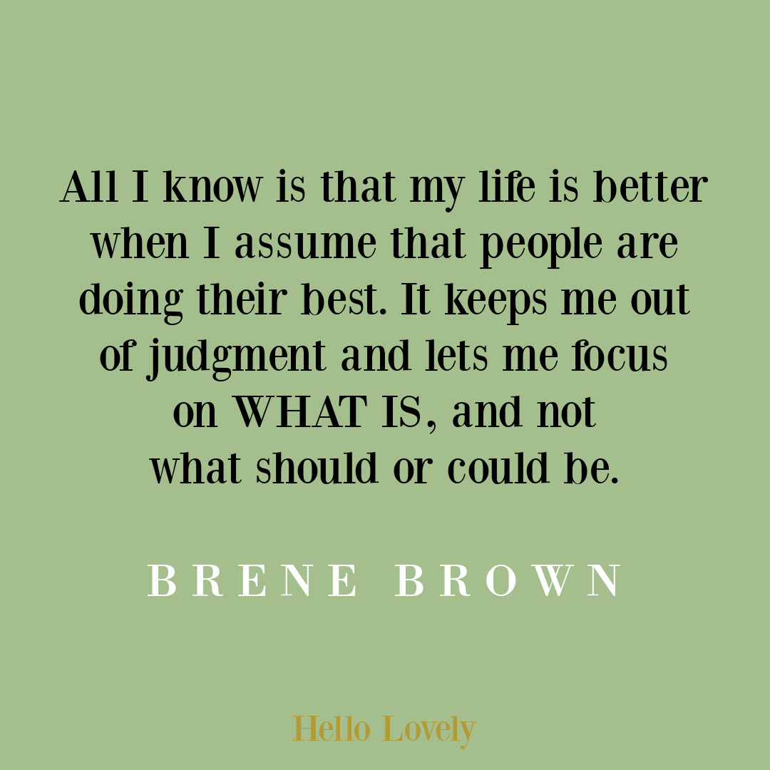 Brene Brown quote on Hello Lovely Studio.
