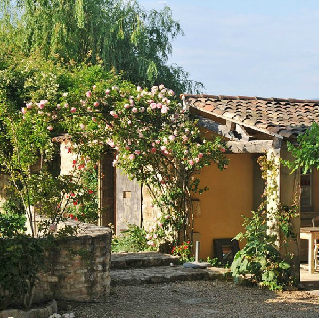 Provence French farmhouse Bonnieux Villa from Haven In with enchanting gardens, romantic Old World rustic elegance, and interior design inspiration from the South of France!