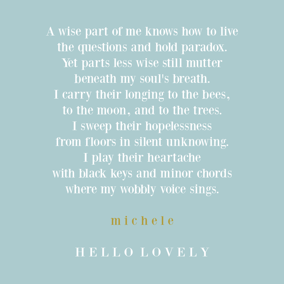 Paradox quote by Michele of Hello Lovely Studio.